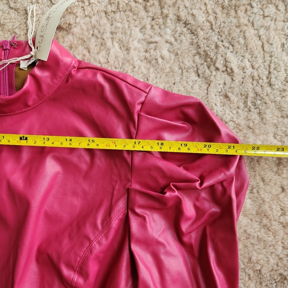 Jealous Tomato Pink Belted Top with Lining & Zippered Back - Picture 13 of 16